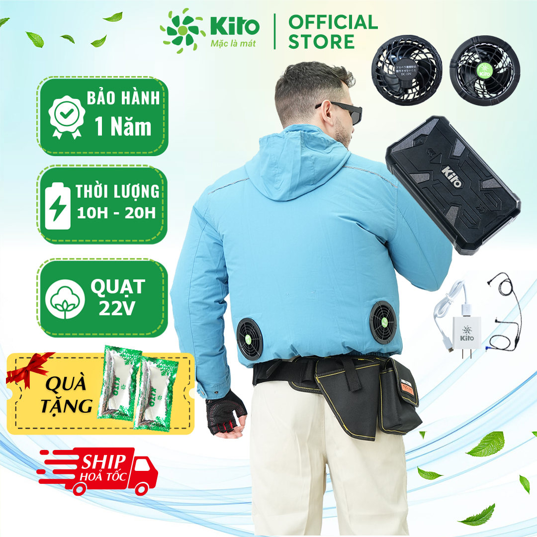 Tại sao nên mua áo điều hòa KITO pin 28.000mah ,quạt 24v